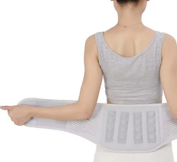 GREEN STITCH PAIN & STRESS RELIEF LUMBAR SUPPORT BELT/BRACE WITH 24 POWERFUL MAGNETS/MAGNETIC THERAPY BELT
