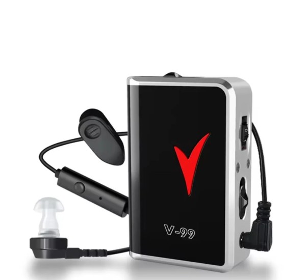 AXON HEARING AID V-99 SOUND ENHANCEMENT AMPLIFIER CLIP STYLE POCKET TYPE HEARING AID